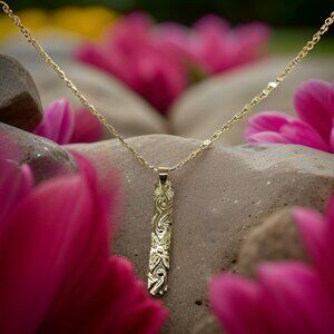 7mm Hawaiian Vertical Pendant Necklace